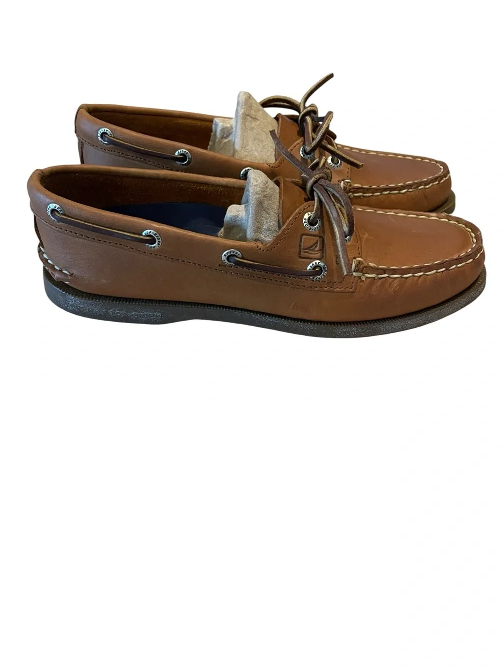 Sperry Top-Sider Boat Shoes Women Brown Leather New In Box Classic Preppy